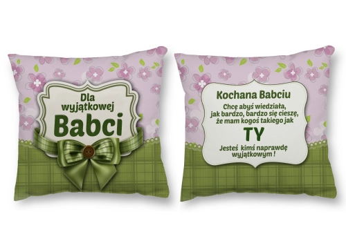 poduszka babcia kokarda zielona.jpg